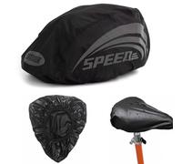 SULIUDAJI Protezione antipioggia per casco da bicicletta e sella, impermeabile, riflettenti, per tutti i caschi, adatto per uomini e donne e bambini