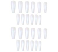 SULIUDAJI Soft Gel Press On Nails Set da 24 pezzi Toffee Piazza Punte FinteLunghe Form Mirror - Unghie da incollare Full Cover in qualità da salone -Ballerine Unghie finte - Naturale