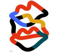 Sulla Bocca di Tutti Poster Astratto Italiano Wall Art - 12X16/16X20/18X24/24X36