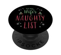 Sulla lista cattiva di mia moglie Natale Coppie Matching 2 PopSockets PopGrip Adesivo