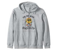 sulla mia Strada per illuminare la Tua Giornata Vintage Sun Positive Summer Felpa con Cappuccio