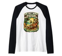 sulla mia Strada per Prendere Decisioni sbagliate Skeleton Tropical Beach Maglia con Maniche Raglan