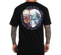 Sullen Bere Club T-Shirt Boccale di Birra Scheletro Tatuaggio Artista Uomo Rosa