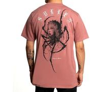 Sullen Bianco T-Shirt Uomo Alternativa Tatuaggio Artista Demone Ragno Viso