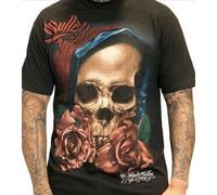 Sullen Embodiment Uomo T-Shirt Presto 2000's Tatuaggio Arte Y2K Rose Teschio