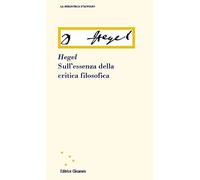 Sull'essenza della critica filosofica