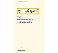 Sull'essenza della critica filosofica