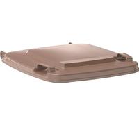 SULO - Coperchio in polietilene per bidone della spazzatura, 240 l, colore: Marrone