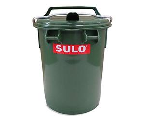 Sulo - Pattumiera da 35 litri, con staffa in alluminio, colore: Verde