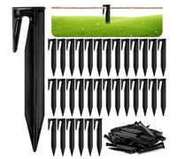 SULOLI 130 picchetti di fissaggio in plastica, 8,5 x 2 cm | per Filo Robot Trimmer Picchetto Ancoraggio Cavo Periferica Paletto da Giardino per Bordo e Ancoraggio Telone