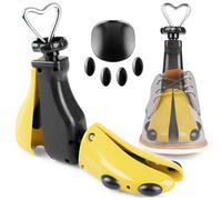 SULPO 1 estensore per scarpe da uomo e da donna, 4 vie, estensore per scarpe e stivali, larghezza regolabile per lunghezza e larghezza, con inserti estensibili, taglie 35-47, giallo., 39-43