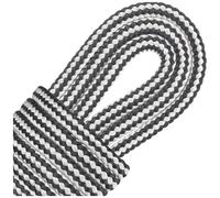 SULPO 2 paia di lacci da trekking, rotondi, 4 mm, robusti lacci per scarpe da trekking, scarpe da lavoro, scarpe da montagna, resistenti agli strappi, alle abrasioni, estremità rinforzate, grigio/nero