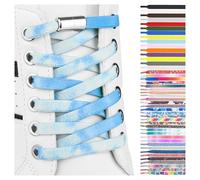 SULPO 2 paia Lacci scarpe elastici piatti - stringhe elastiche - Lacci colorati con chiusura rapida - Lacci elastici per sneakers - Lacci per bambini e adulti