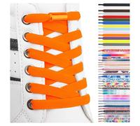 SULPO 2 paia Lacci scarpe elastici piatti - stringhe elastiche - Lacci colorati con chiusura rapida - Lacci elastici per sneakers - Lacci per bambini e adulti