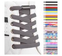 SULPO 2 paia Lacci scarpe elastici piatti - stringhe elastiche - Lacci colorati con chiusura rapida - Lacci elastici per sneakers - Lacci per bambini e adulti