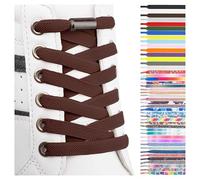 SULPO 2 paia Lacci scarpe elastici piatti - stringhe elastiche - Lacci colorati con chiusura rapida - Lacci elastici per sneakers - Lacci per bambini e adulti