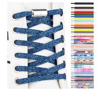 SULPO 2 paia Lacci scarpe elastici piatti - stringhe elastiche - Lacci colorati con chiusura rapida - Lacci elastici per sneakers - Lacci per bambini e adulti