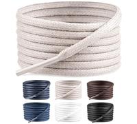 SULPO 2 paia Lacci scarpe - Lacci tondi cerati - Stringhe scarpe rotondi - Lacci per scarpe da business, eleganti, da trekking - Lacci scarpe oxford - 75-160 cm - Ø 3,5 mm