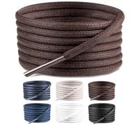 SULPO 2 paia Lacci scarpe - Lacci tondi cerati - Stringhe scarpe rotondi - Lacci per scarpe da business, eleganti, da trekking - Lacci scarpe oxford - 75-160 cm - Ø 3,5 mm