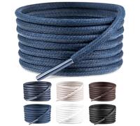 SULPO 2 paia Lacci scarpe - Lacci tondi cerati - Stringhe scarpe rotondi - Lacci per scarpe da business, eleganti, da trekking - Lacci scarpe oxford - 75-160 cm - Ø 3,5 mm