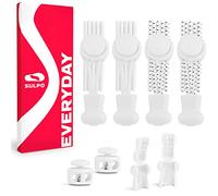 SULPO 4 paia Lacci elastici in silicone con sistema di allacciatura rapida - Regolazione individuale della lunghezza - Lacci autobloccanti - Ricambio per lacci per bambini e adult