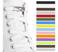 SULPO Lacci elastici - Chiusura con fibbia blocca - per scarpe alte e basse - lacci in gomma elastica per scarpe sneakers - bambini e adulti