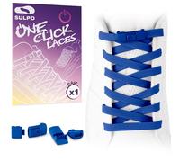 SULPO Lacci elastici piatti “one click” senza nodo - lacci delle scarpe - Lacci di gomma per scarpe sneakers - bambini e adulti