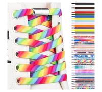 SULPO Lacci piatti senza legatura - Lacci a sgancio rapido colorato - Lacci elastici per scarpe - Gomma - Lacci - Lacci per bambini e adulti