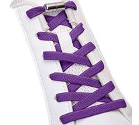 SULPO Lacci scarpe elastici con chiusura rapida in metallo - Lacci scarpe senza legatura - Lacci piatti in silicone senza nodo per adulti e bambini - Stringhe elastiche per scarpe