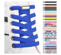 SULPO Lacci scarpe elastici con chiusura rapida in metallo - Lacci scarpe senza legatura - Lacci piatti in silicone senza nodo per adulti e bambini - Stringhe elastiche per scarpe
