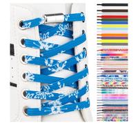 SULPO Lacci scarpe elastici con chiusura rapida in metallo - Lacci scarpe senza legatura - Lacci piatti in silicone senza nodo per adulti e bambini - Stringhe elastiche per scarpe