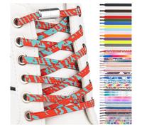 SULPO Lacci scarpe elastici con chiusura rapida in metallo - Lacci scarpe senza legatura - Lacci piatti in silicone senza nodo per adulti e bambini - Stringhe elastiche per scarpe