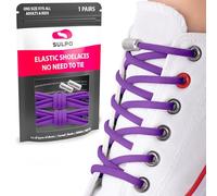 SULPO Lacci scarpe elastici con chiusura rapida in metallo - Lacci scarpe senza legatura - Lacci rotondi in silicone senza nodo per adulti e bambini - Stringhe elastiche per scarpe