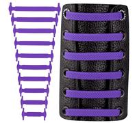 SULPO Lacci senza legatura, lacci elastici in silicone - Set di lacci per scarpe senza fiocchi - Lacci in gomma per donne, uomini e bambini