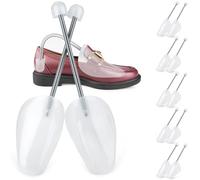 SULPO Tenditore per scarpe nero - Tendicascarpe regolabile da uomo e da donna, con molla a spirale per scarpe, Bianco 5 paia, 40 - 44