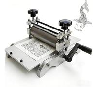 SULQING Pressa per Incisione Manuale a Rullo Regolabile,Dimensione di Stampa 30 x 17cm,Altezza Regolabile,Facile da Usare Pulire,Macchina Pressa per Incisione per Xilografia,Stampe su Carta e Rame