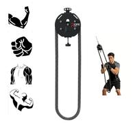 SULQING Trainer Portatile con Corda Infinita︱Pulley Cable Machine︱Macchina Portatile a Corda Infinita con Resistenza Regolabile︱Corda in Nylon Premium a Circuito Chiuso da 4 m Corda