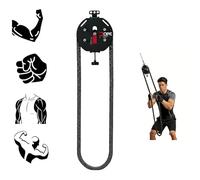 SULQING Trainer Portatile con Corda Infinita︱Pulley Cable Machine︱Macchina Portatile a Corda Infinita con Resistenza Regolabile︱Corda in Nylon Premium a Circuito Chiuso da 4 m Corda