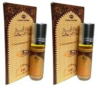 Sultan Al Oud Olio profumato concentrato roll-on 6 ml (confezione da 2) | Fragranza a lunga durata senza alcol per uomini e donne