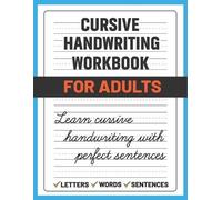 Sultana Publishing Cursive Handwriting Workbook for Adults (Tascabile)