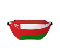 Sultanate of Oman - Marsupio a tracolla, versatile, per uomini e donne, con tasche con cerniera, ideale per viaggi, corsa, colore nero, taglia unica