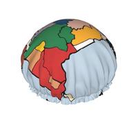 Sultanato Di Delhi Territorio Mappa Cuffia Da Doccia Donne Riutilizzabile Grande Cuffia Da Doccia Uomini Quickdry Cura Dei Capelli Lungo Breve Bagno Bambini