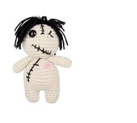 Sulxyi Bambola voodoo, uncinetto fatto a mano divertente, peluche ripieno con affermazione positività, carta di affermazione inclusa ideale per l'arredamento della casa di Halloween