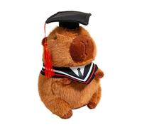 Sulxyi Plush di laurea, giocattolo peluche Capybara di laurea, bambola di animali da peluche, 25x20x15 cm, materiali morbidi abbrate, design portatile, per il college delle scuole superiori