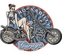 SUMA SHOP Grande Toppa Retrò Rockabilly, Da Motociclista, Da Applicare Con Ferro Da Stiro, Per Giubbotti In Pelle, Stile Vintage, Per Motociclisti, Patch Biker -