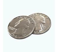 SUMAG 1 Pz Doppio Lato Quarter Dollar (Teste) Trucchi Magici Doppia Faccia Moneta Accessori Magici Primo piano Illusioni Strada Gimmicks per Maghi
