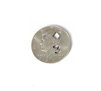 SUMAG Magic Tricks 7 of Hearts/3 of Square Half Dollar Brand Coin Magician Close Up Illusions Accessorio Gimmick Props Prediction Magia (3 di Quadrato)