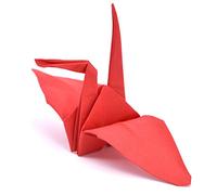 SUMAG Origamagic Magic Trick - Carta per origami magici - Sciarpe a carta trucco gru per mago (rosso)