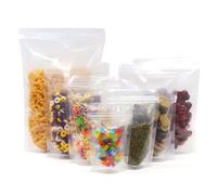 SumDirect 100pcs 14x23cm Trasparente Richiudibile Buste con Zip Imballaggio Sacchetti di Plastica per Alimenti and Tea Leaves