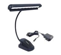 SumDirect Clip-on Luce 9 LED da Lettura Lampada da Musicale Stand con Collo Flessibile Portatile da Scrivania ,Leggio Letto ,Tastiera, Buca dell’Orchestra
